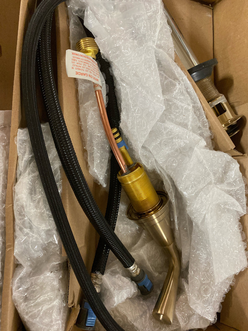 Delta 3533LF-CZPDMPU Kayra 1.2 GPM Widespread Pull Down Bathroom Faucet with Push Pop-Up Drain Assembly - Champagne Bronze