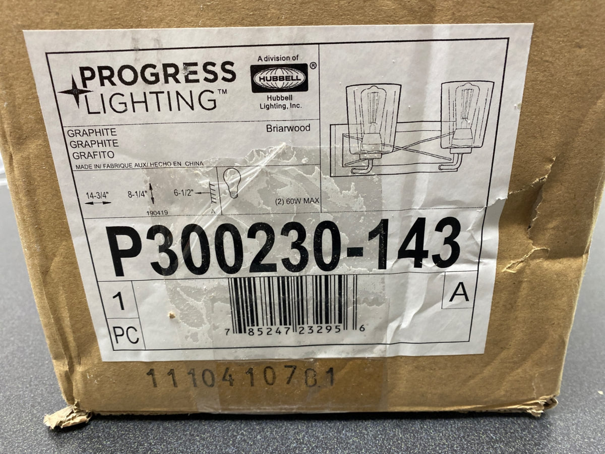 Progress Lighting P300230-143 Briarwood 2 Light 15" Wide Bathroom Vanity Light - Graphite