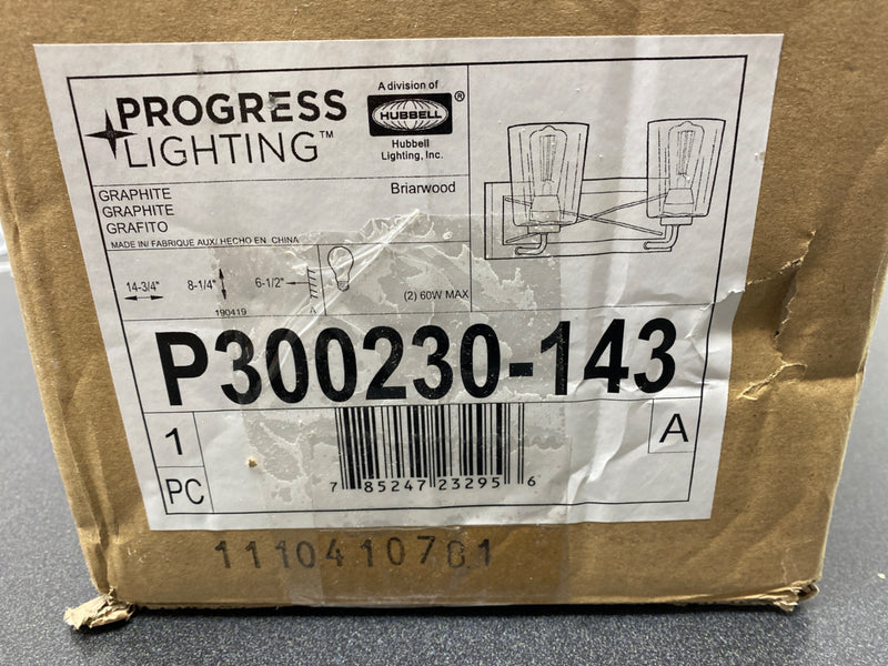 Progress Lighting P300230-143 Briarwood 2 Light 15" Wide Bathroom Vanity Light - Graphite
