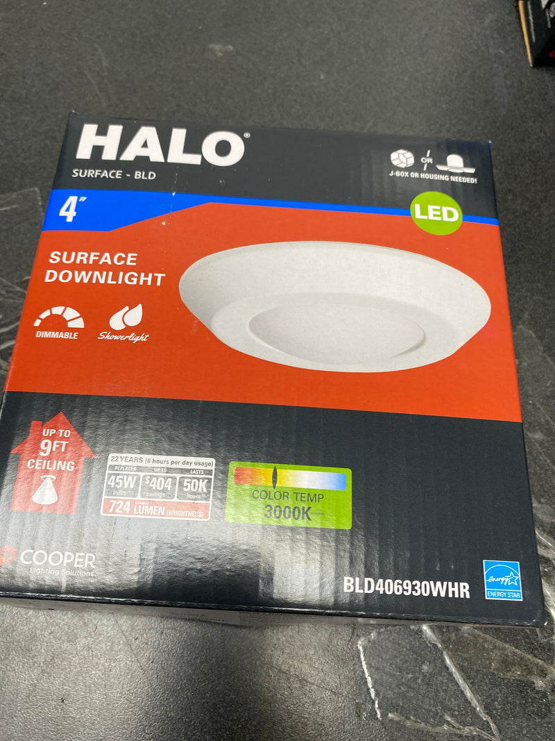 Halo BLD406930WHR BLD 4 in. White Integrated LED Recessed Ceiling Mount Light Trim 3000K Soft White