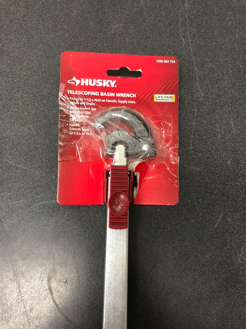 Husky 80-546-111 1-1/2 in. Quick-Release Telescoping Basin Wrench