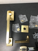 Baldwin 85390044ACRH Minneapolis Right Handed Sectional Handleset with 5162 Lever - Minus Deadbolt - Lifetime PVD Satin Brass