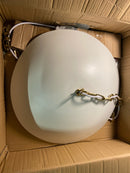 Dainolite OFE-191P-MW-AGB Ofelia 20" Wide Pendant - Matte White / Aged Brass