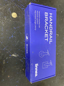 Linnea HRB-12-SFS-SBL 304 Grade Stainless Steel 3-1/8 Inch Projection Surface Mount Hand Rail Bracket with Flat Clamp and Square Rose - Satin Black