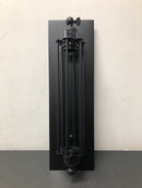 Lnc YMFUQQHD1225113 Modern Industrial Black Linear Wall Sconce, 1-Light Bathroom Vanity Light with Metal Wire Cage For Dry Areas Hallway