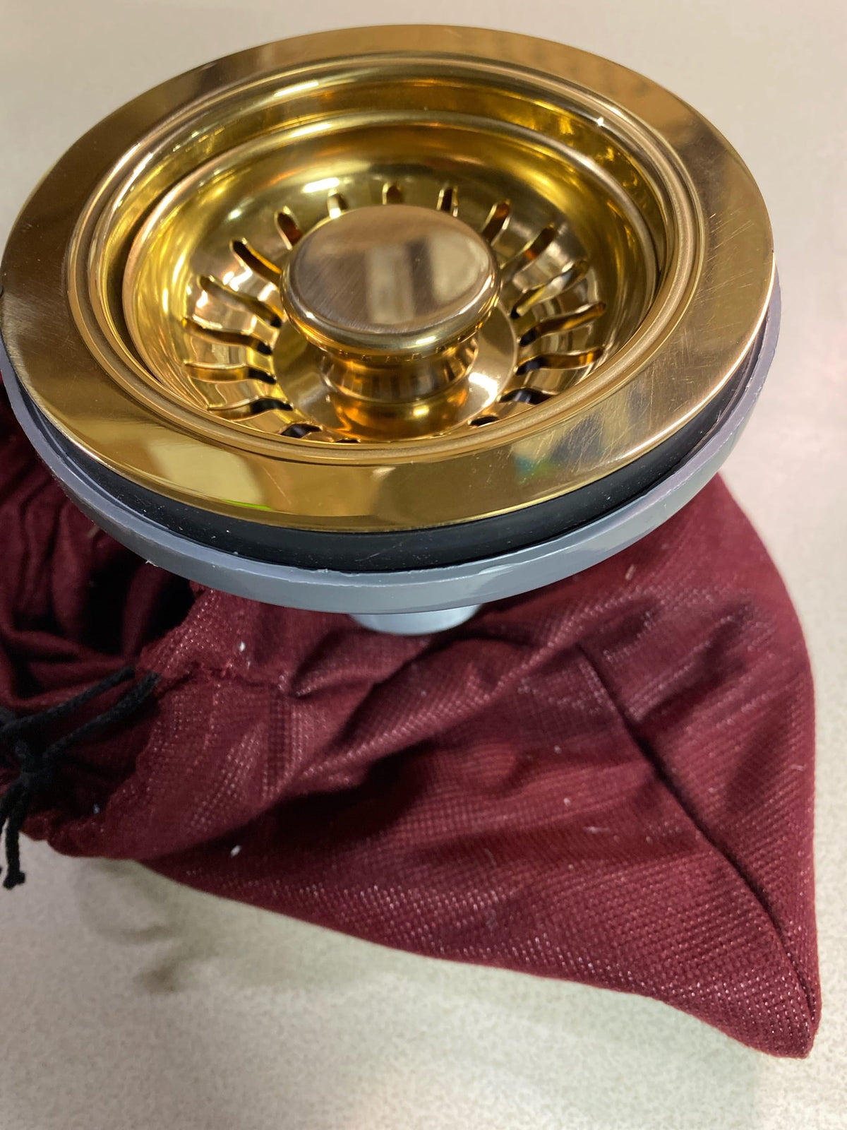 Rohl 738EG Kitchen Basket Strainer in English Gold