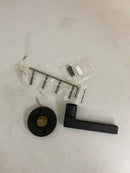 Baldwin HDSQURCRR190 Square Non-Turning One-Sided Dummy Door Lever with Round Rose - Satin Black