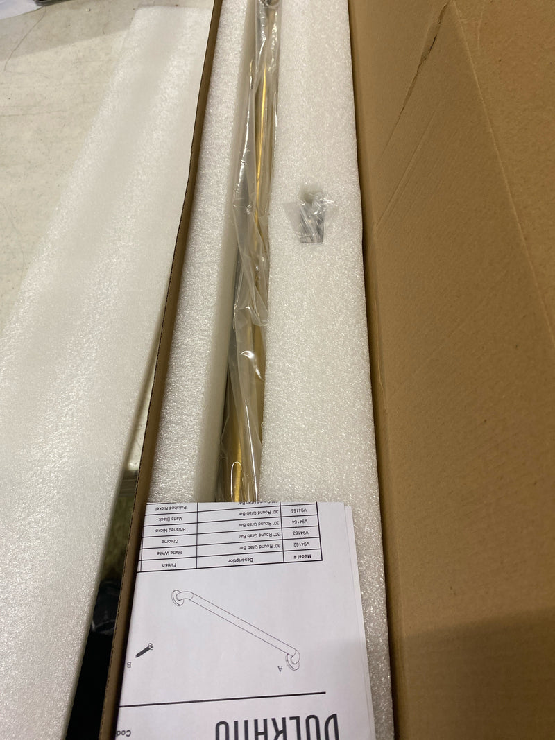 ICO Bath V94168 Round 30" Grab Bar - PVD Brushed Gold