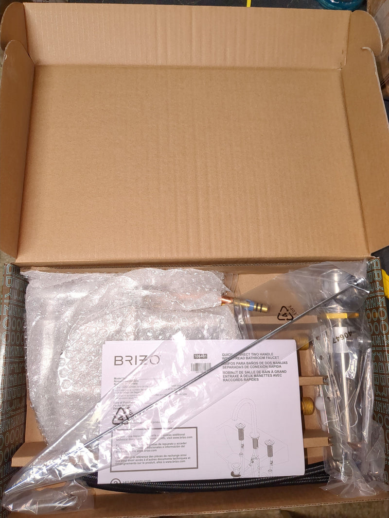 Brizo 65377LF-PCLHP-ECO Invari 1.2 GPM Widespread Bathroom Faucet with Pop-Up Drain Assembly Less Handles - Chrome