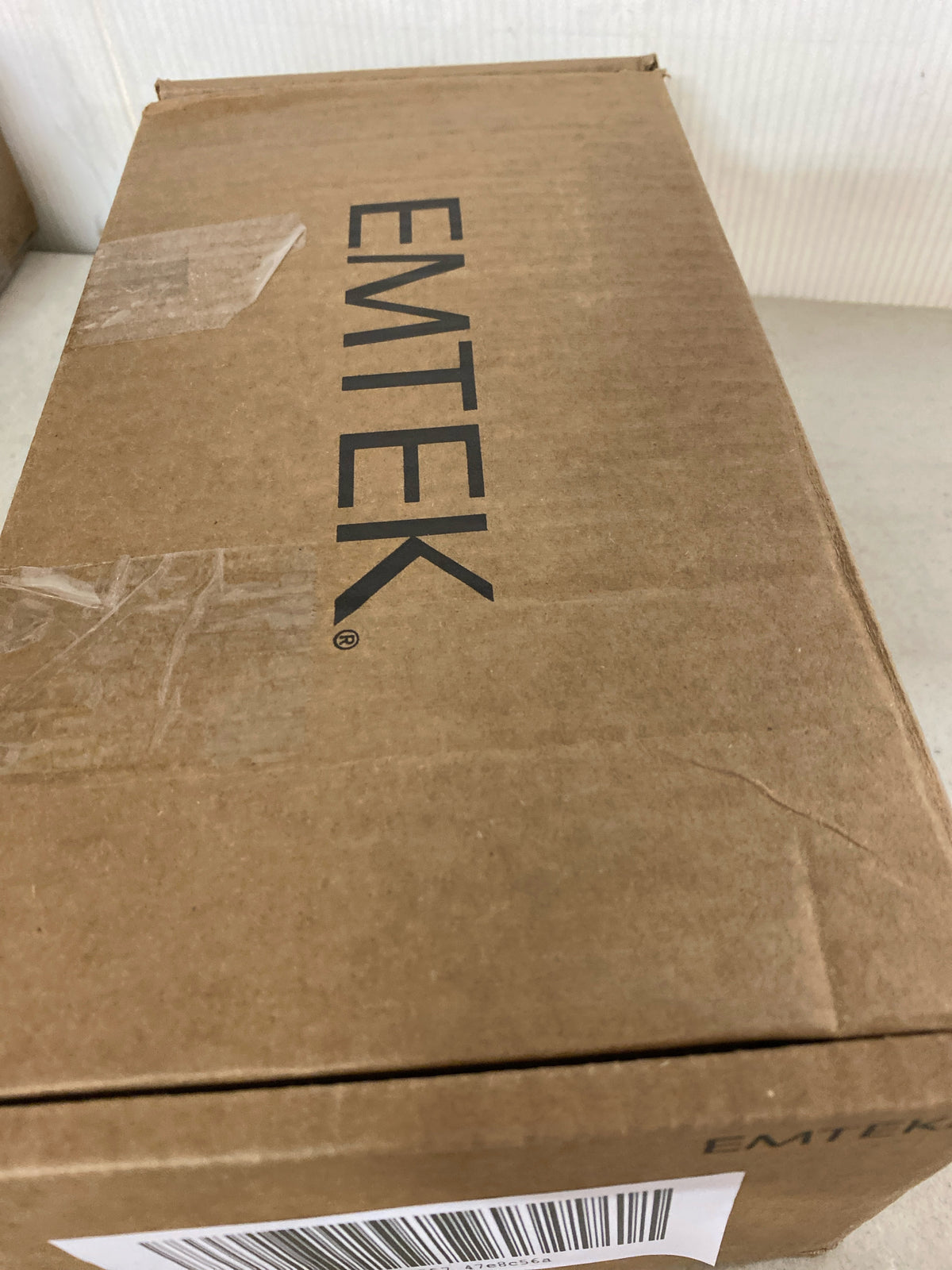 Emtek 15A1US15 Brass Modern Door Configuration 5 Keyed Entry Multi Point Narrow Trim Lever Set with European Cylinder Below Handle - Satin Nickel