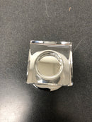 Emtek 505MSCUS26 Modern Square Reversible Non-Turning Two-Sided Dummy Door Knob Set from the Crystal Collection - Polished Chrome