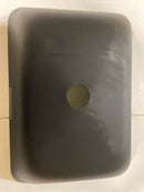 Vigo VG07110 Sottile 13" Rectangular Glass Vessel Bathroom Sink - Black MatteShell