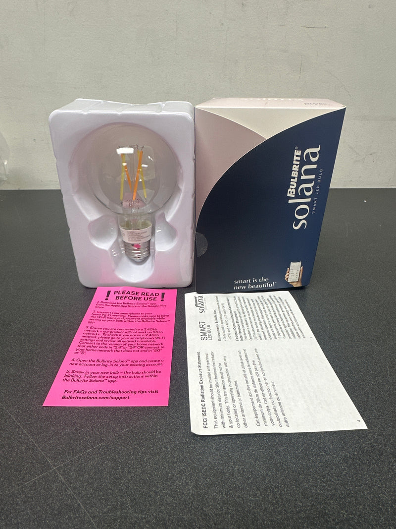 Bulbrite 293120 Single 5.5 Watt Vintage Edison Dimmable G25 Medium (E26) LED Bulb - 600 Lumens, 2200K, and 80CRI - Clear