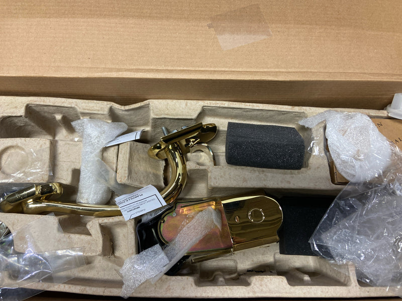 Baldwin 85353003ACLH Boulder Lower Half Handleset with 5452V Lever from the Estate Collection - Polished Brass