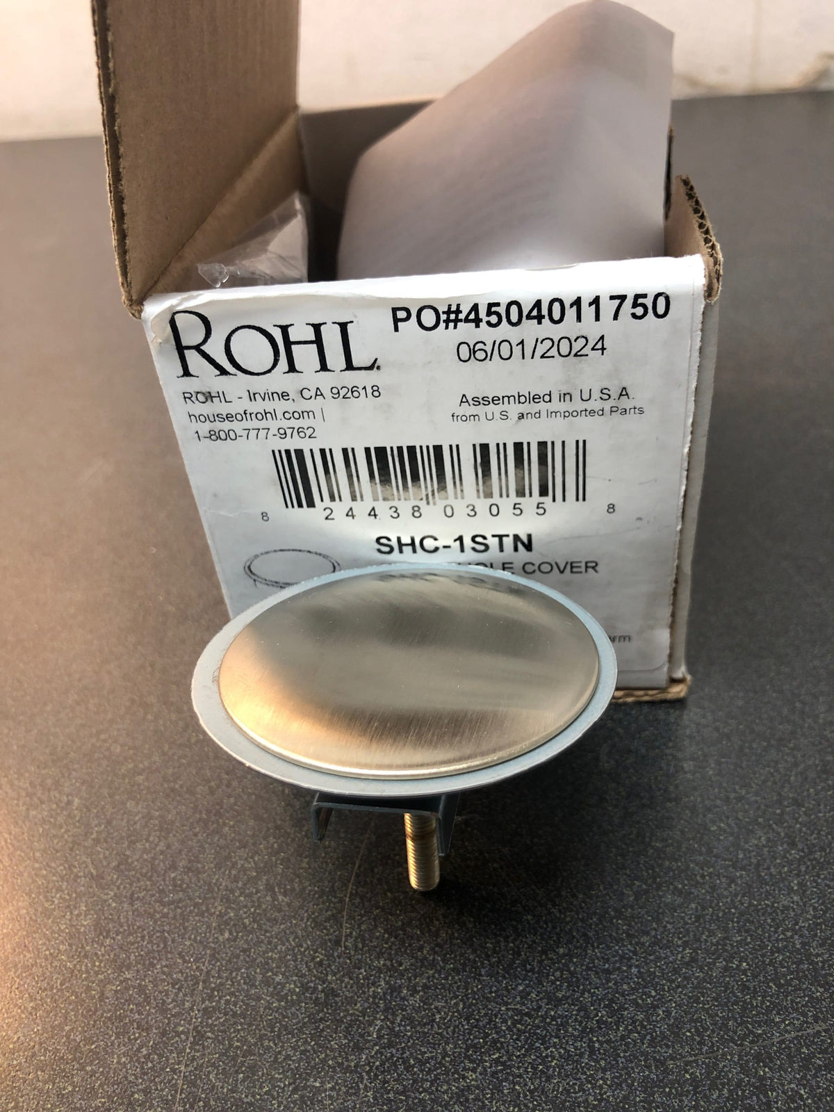 Rohl SHC-1STN 2" Sink Hole Cover - Satin Nickel