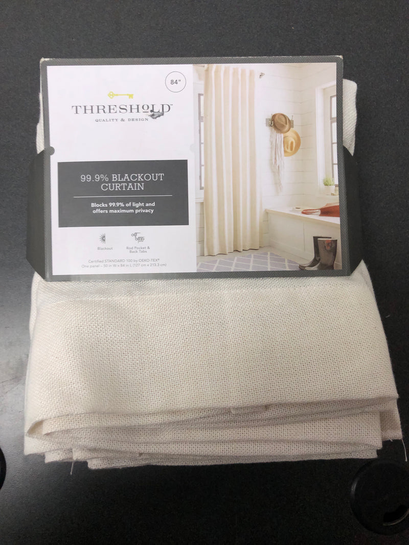 threshold Blackout Curtain Panels, Sour Cream - 84 x 50