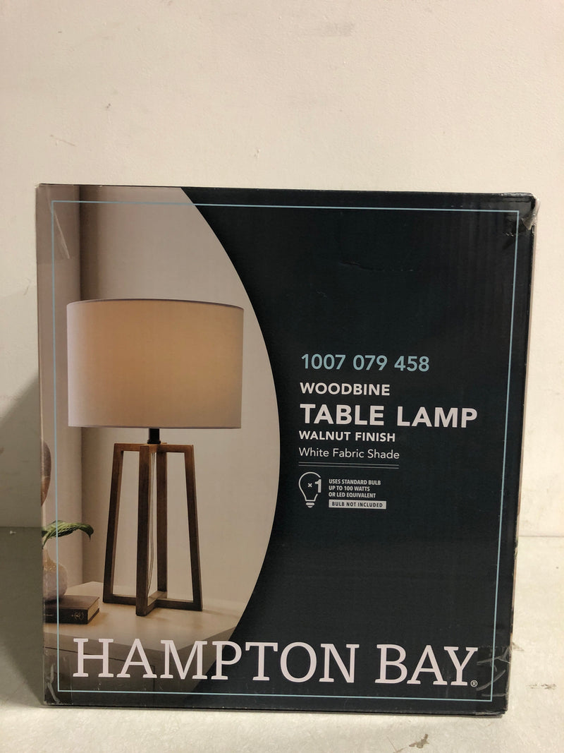 Hampton bay 24125-000 Woodbine 23.5 in. Walnut Wood Table Lamp