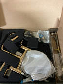 Brizo 62554LF-GL Litze Double Handle Square Spout Bridge Kitchen Faucet with Industrial Handle - Luxe Gold