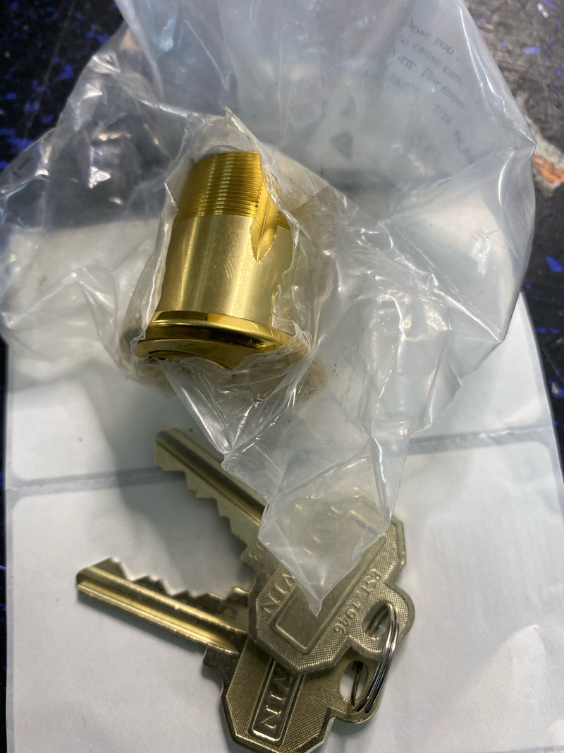Baldwin 8324031 Gramercy 1-3/8" C Keyway Traditional Mortise Single Cylinder from the Estate Collection - Non-Lacquered Brass