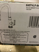 Brizo 64074LF-BL Rook 1.8 GPM Single Hole SmartTouch Pull Down Kitchen Faucet with On/Off Touch Activation and Magnetic Docking Spray Head - Matte Black