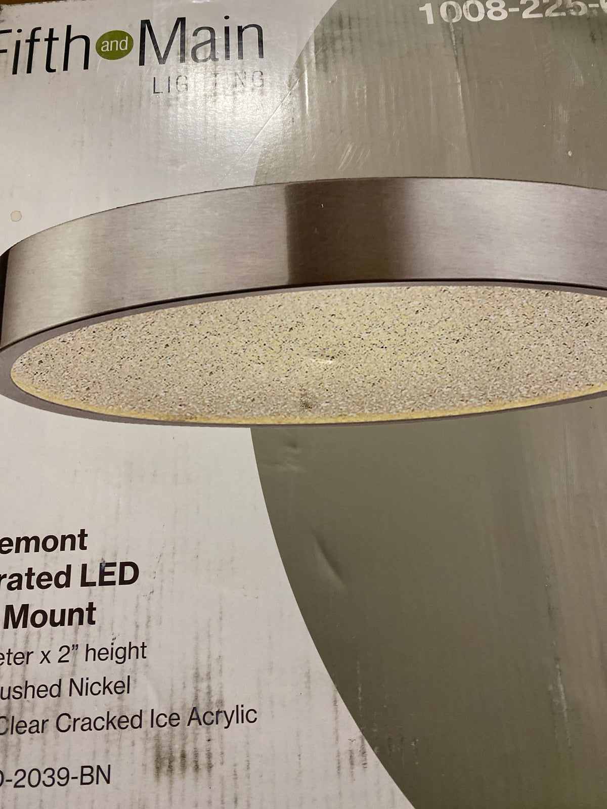 Fifth and Main Lighting Ledgemont Integrated LED Flush Mount Brushed 12"