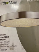 Fifth and Main Lighting Ledgemont Integrated LED Flush Mount Brushed 12"