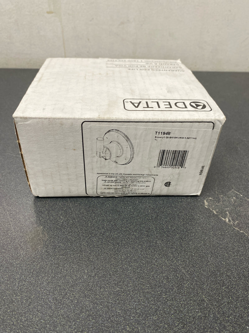 Delta T11948 Bowery Six Function Diverter Valve Trim Less Rough-In Valve - Three Independent Positions, Three Shared Positions - Chrome