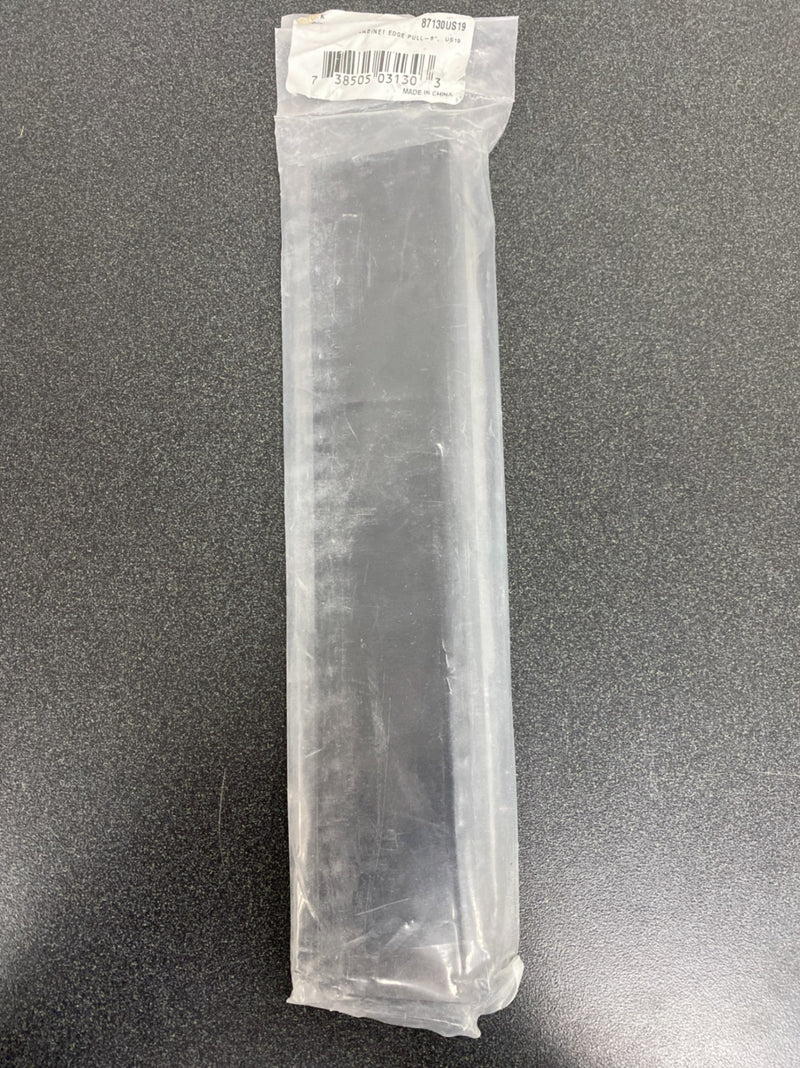 Emtek 87130US19 Edge 8 Inch Center to Center Finger Cabinet Pull - Flat Black