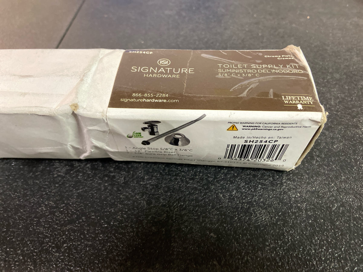 Signature Hardware 446659 Corrugated Toilet Supply Kit with 5/8" OD X 3/8" OD Angle Stop