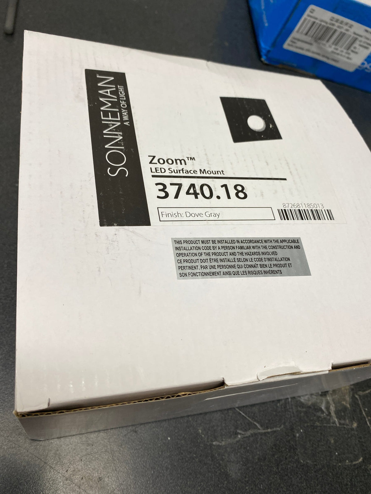 Sonneman 3740.18 Zoom 6" Wide LED Flush Mount Ceiling Fixture - Dove Gray