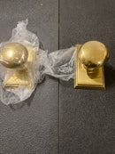 Emtek 8521PUS7 Providence Non-Turning Two-Sided Dummy Door Knob Set with Rectangular Rose from the Brass Classic Collection - French Antique