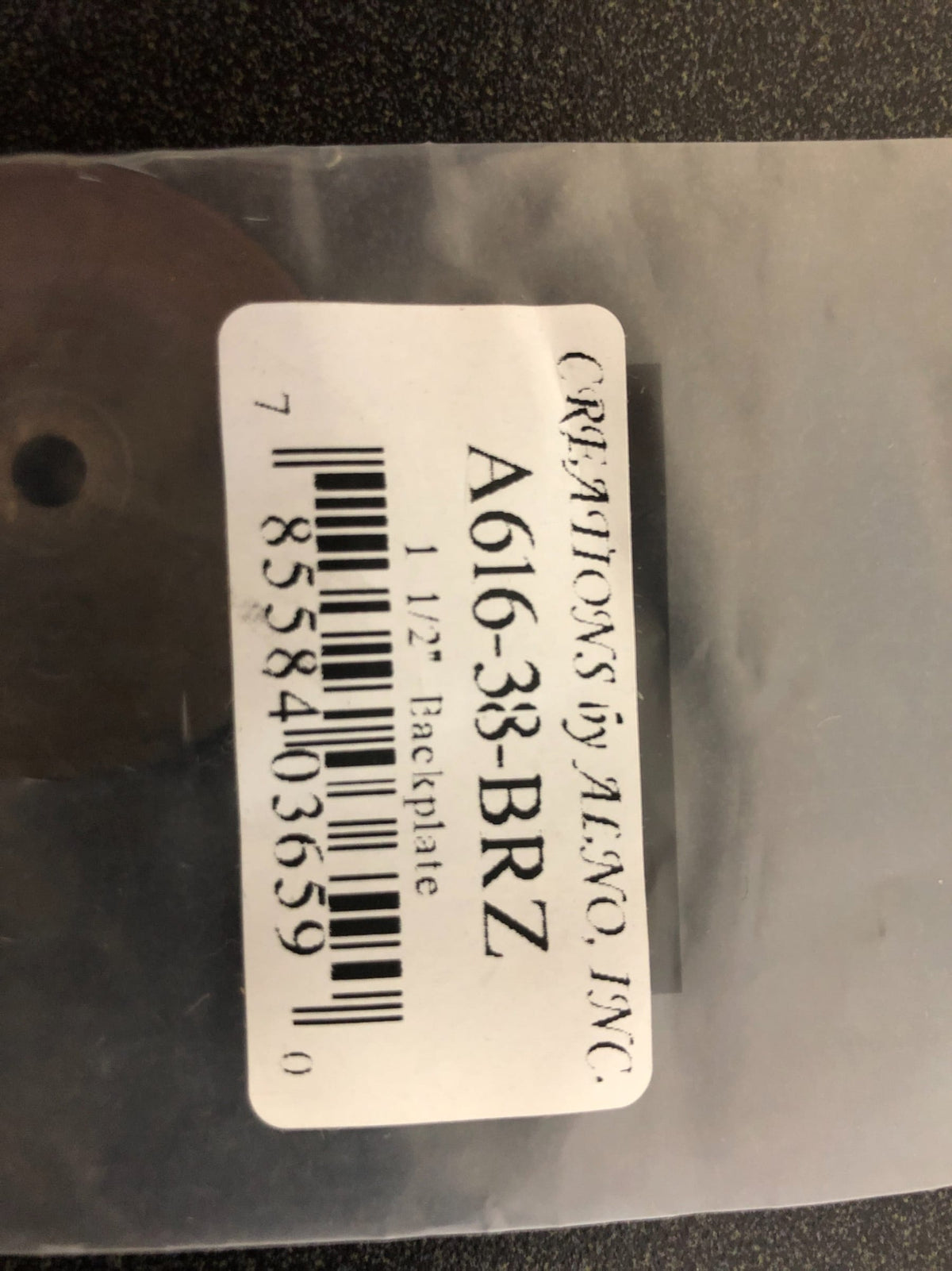 Alno Charlie's 1-1/2 Inch Diameter Cabinet Knob Backplate