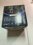 Hampton bay 93628 80 Lumens Color Changing Black Integrated LED Outdoor Solar Spotlight with Adjustable Beam; Weather/Rust Resistant