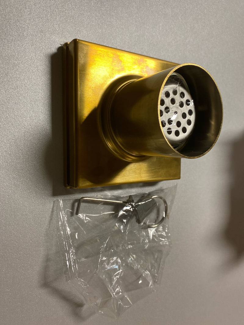 Signature Hardware SH439021BG 4" Cohen Square Tile-in Shower Drain- Brushed Gold