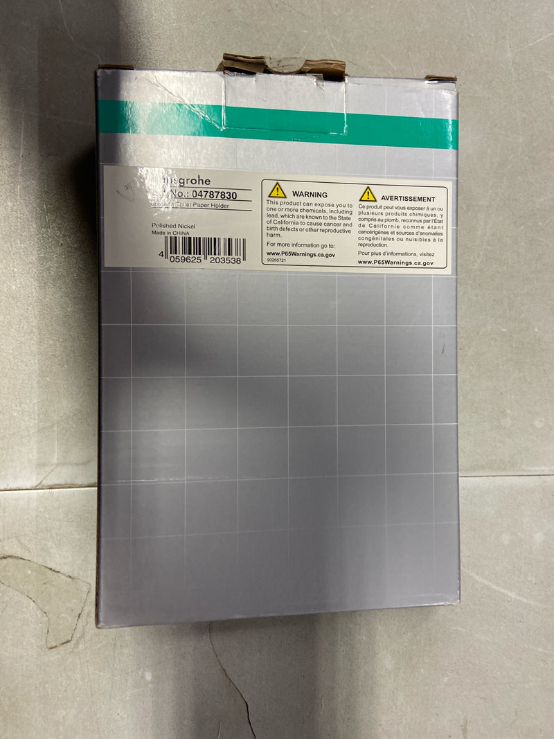 Hansgrohe 04787830 Joleena Wall Mounted Euro Bar Toilet Paper Holder - Polished Nickel