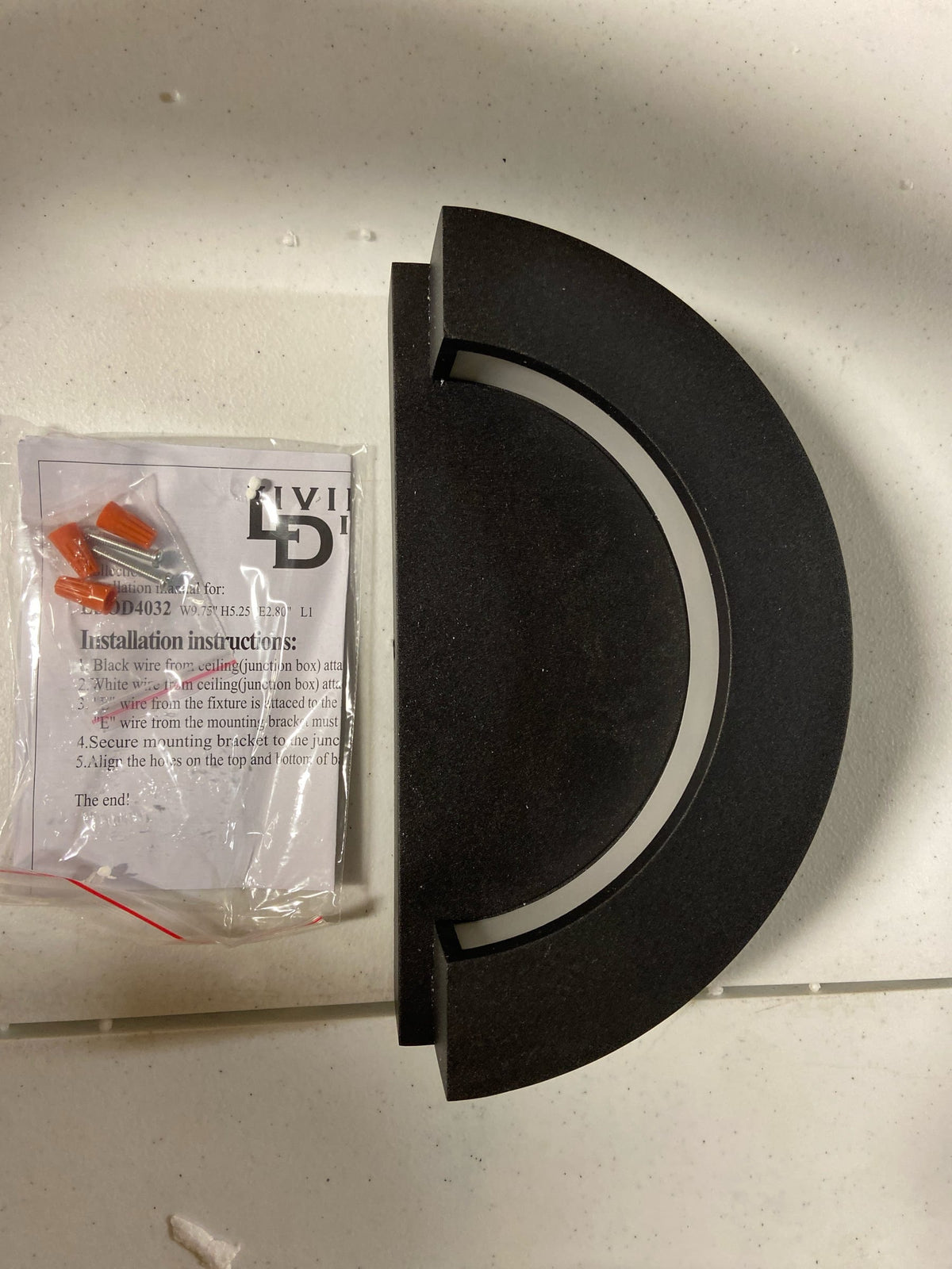 Elegant Lighting LDOD4032BK Raine 5" Tall LED Outdoor Wall Sconce - Black