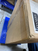 Vinnova Udine Reddish Brown Glass Rectangular Bathroom Vessel Sink without Faucet, Above Counter (00122-GBS-RB)