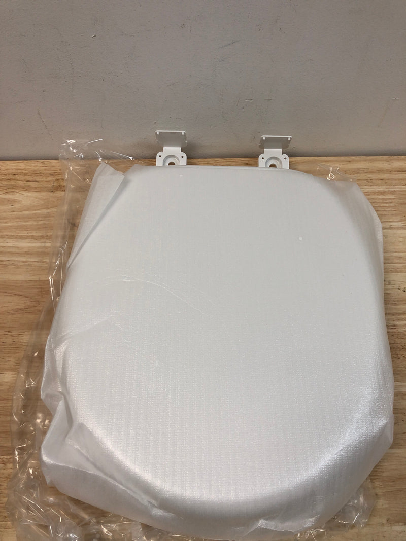 Signature Hardware 447332 Traditional Round Toilet Seat with Soft Close - White