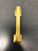 Hickory Hardware P3011-BGB Studio 3-3/4" Center to Center Square Block Bold Cabinet Handle / Drawer Pull - Brushed Golden Brass