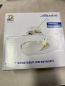 Maxxima MRL-611555 5 in. and 6 in. Adjustable Recessed LED Gimbal Downlight, 1100 Lumens, 5 CCT Color Selectable 2700K-5000K