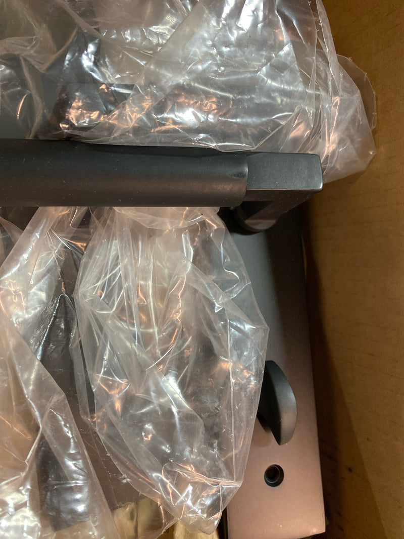 Emtek 12B3US19 Brass Modern Door Configuration 2 Thumbturn Multi Point Trim Lever Set with American Cylinder Above Handle - Flat Black