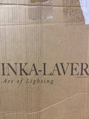 Minka Lavery 1081-613-L Regal Terrace Metal Frame/Cloth Cylinder LED Pendant, 1-Light 30 Watt, 32" H x 14" W, Polished Nickel
