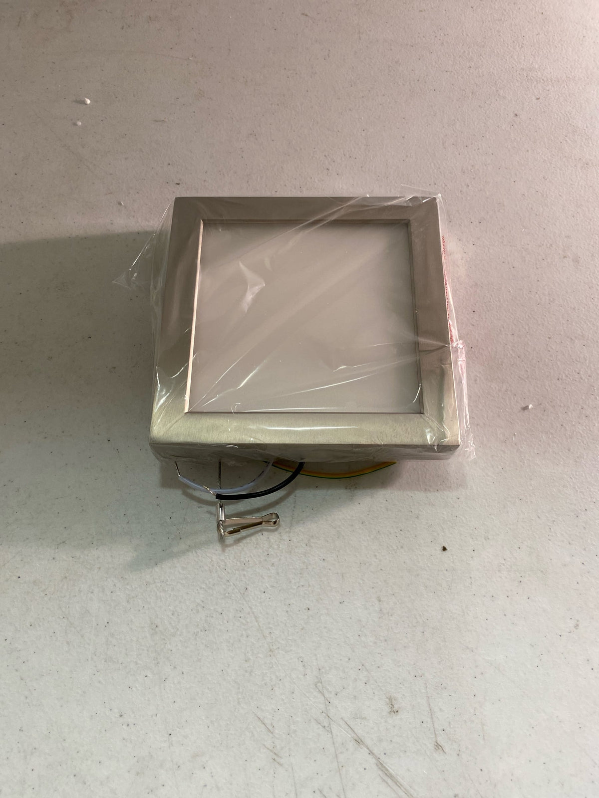 DALS Lighting CFLEDSQ06-CC-SN 6" Wide LED Flush Mount Square Outdoor Ceiling Fixture - Satin Nickel