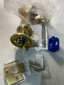 Emtek 8200PUS4 Providence Privacy Door Knob Set with Regular Rose from the Brass Classic Collection - Satin Brass