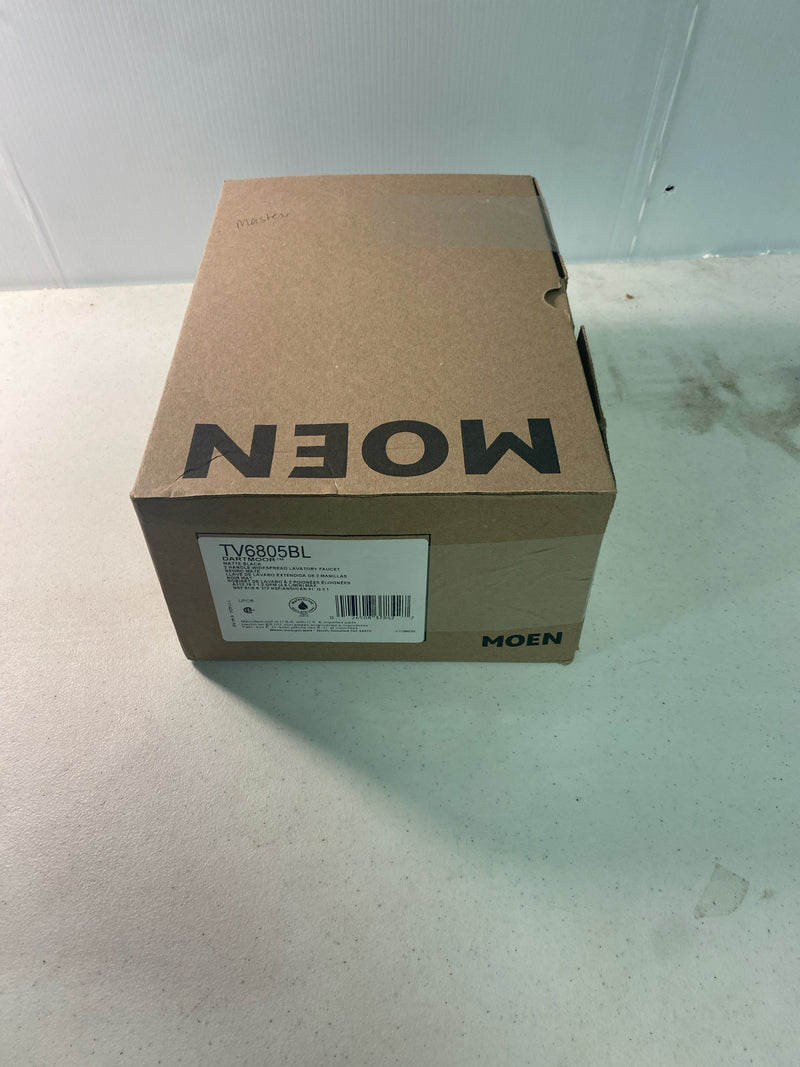 Moen TV6805BL Dartmoor 1.2 GPM Widespread Bathroom Faucet with Rough-in Valve and Pop-Up Drain Assembly included - Matte Black