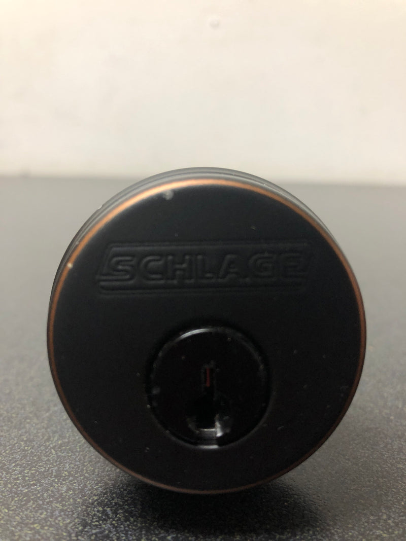 Schlage Lock Company B60ADD716 Single Cylinder Grade 1 Deadbolt with Decorative Addison Rose, Aged Bronze