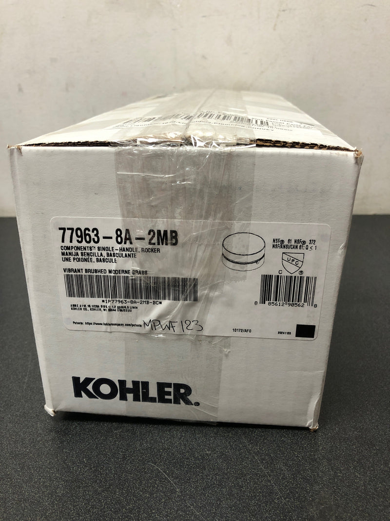 Kohler K-77963-8A-2MB Components Rocker Bathroom Sink Faucet Handle - Vibrant Brushed Moderne Brass