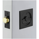 Emtek 2135US19 Square Tubular 2-1/2" Privacy Pocket Door Lock - Flat Black