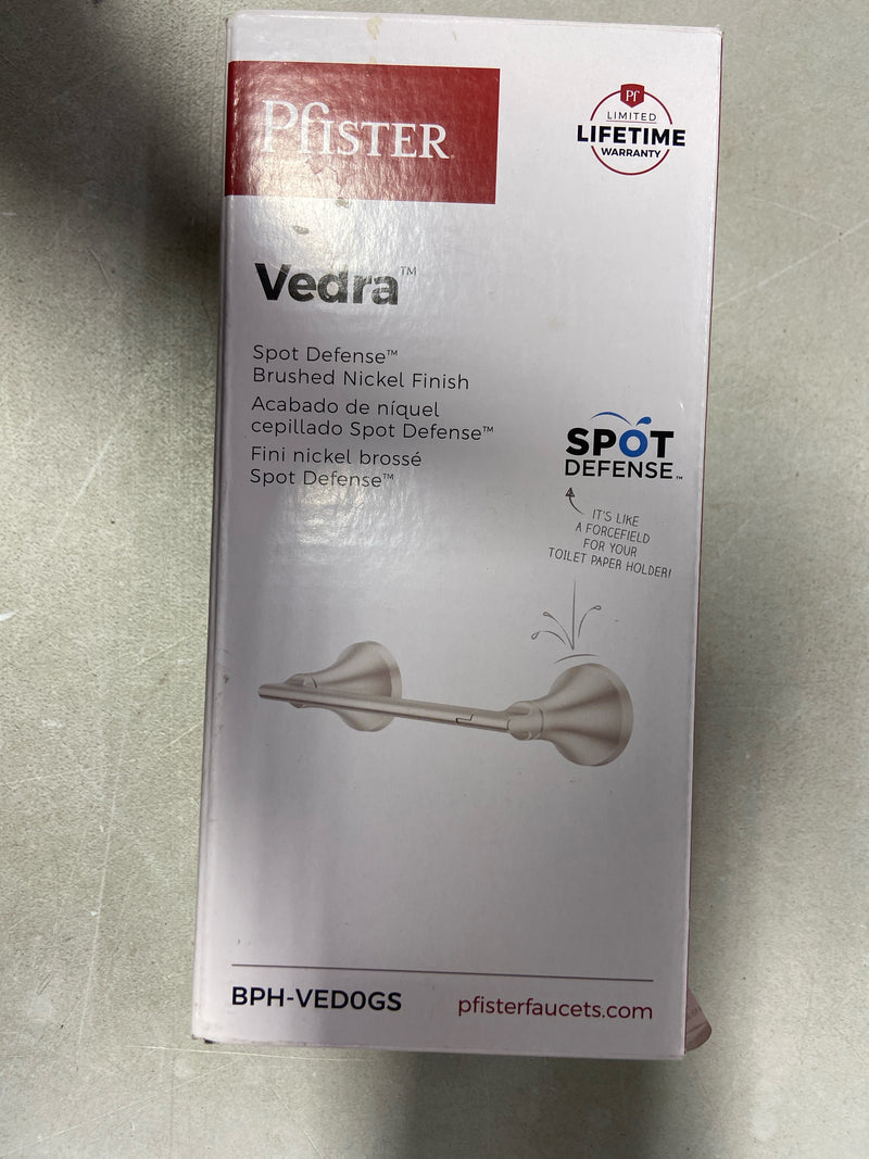 Pfister BPH-VED0GS Vedra Wall Mount Double Post Pivot Toilet Paper Holder in Spot Defense Brushed Nickel