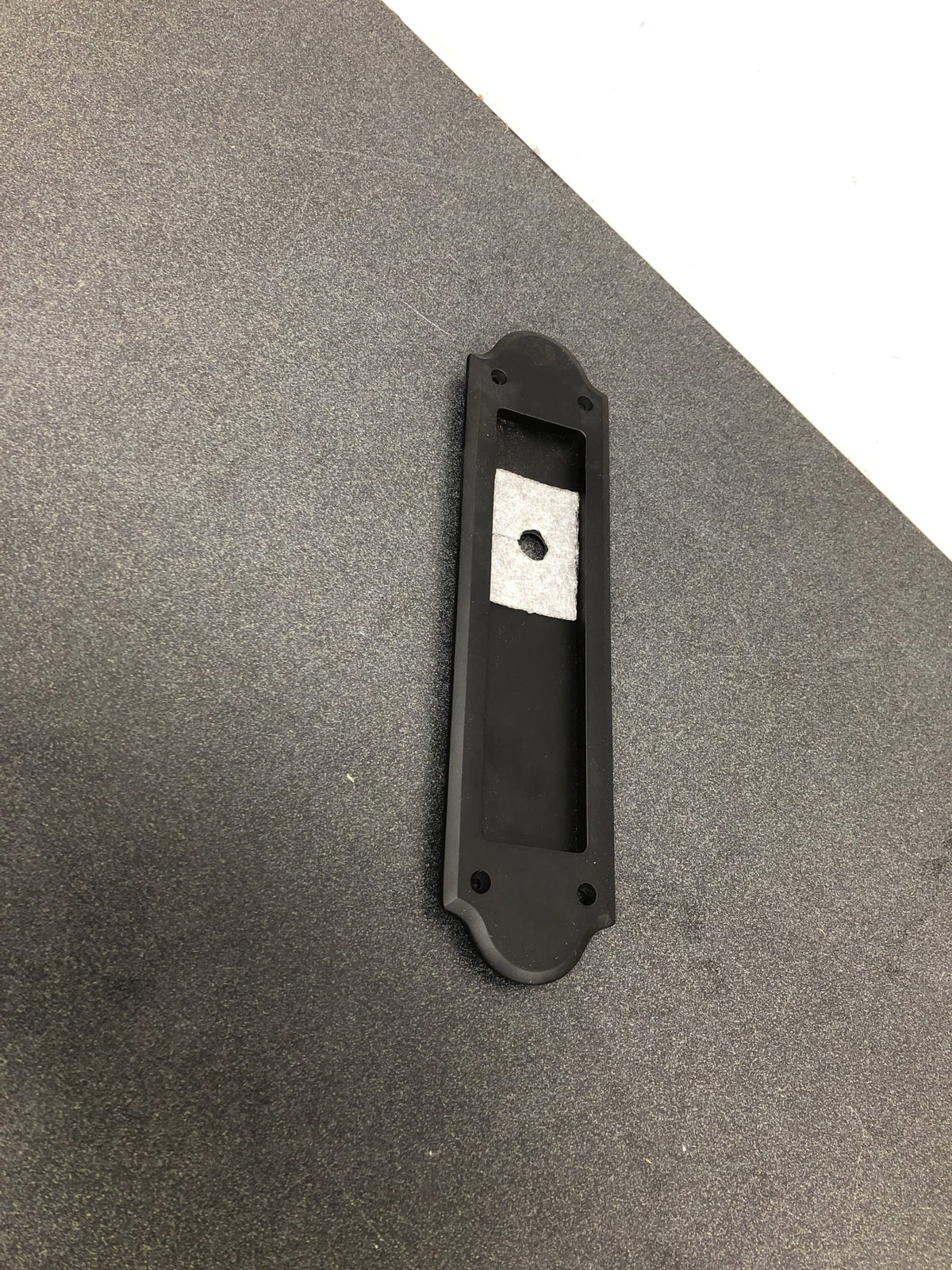 Baldwin PD007190KT Palo Alto Style Pocket Door Interior Privacy Trim from the Estate Collection - Satin Black